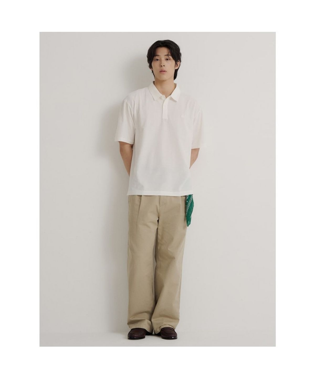 빈폴 멘(BEANPOLE MEN) 에어도트 칼라넥 반소매 티셔츠  아이보리