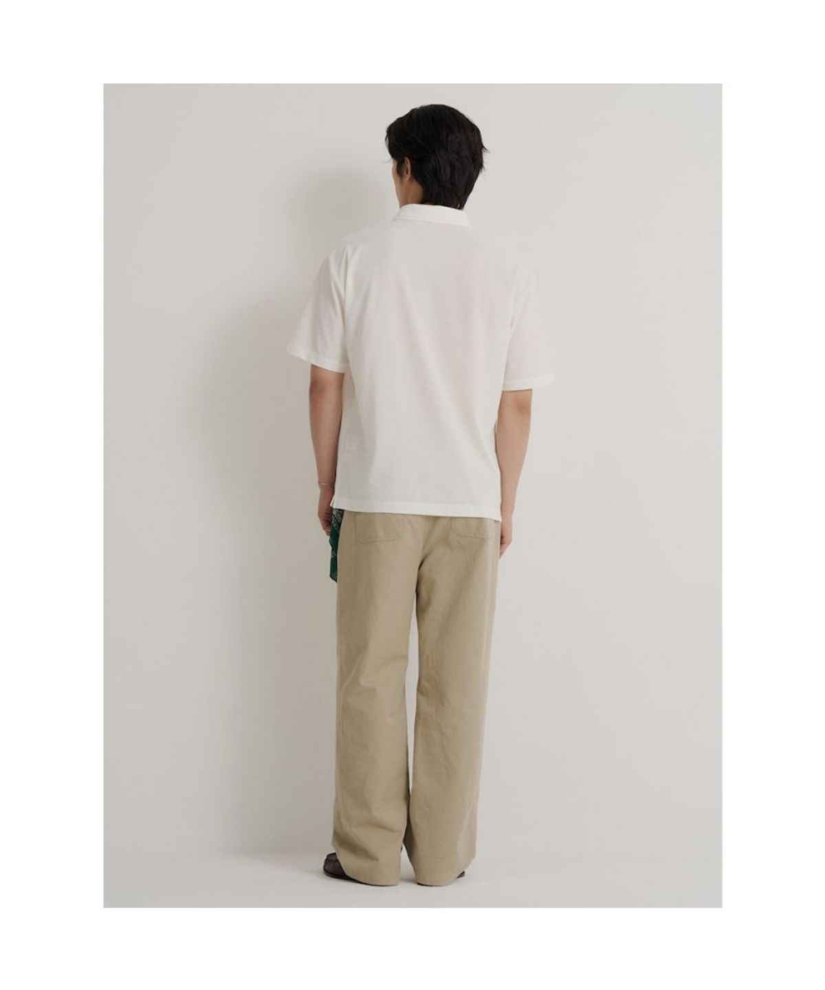 빈폴 멘(BEANPOLE MEN) 에어도트 칼라넥 반소매 티셔츠  아이보리
