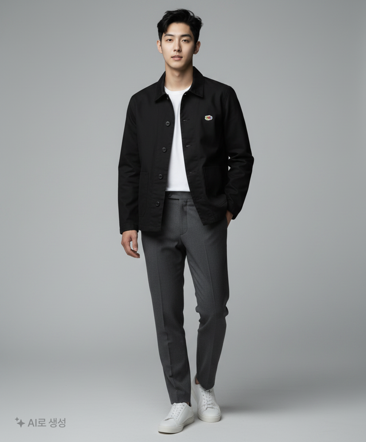 프룻오브더룸(FRUIT OF THE LOOM) COTTON COVERALL JACKET BLACK M