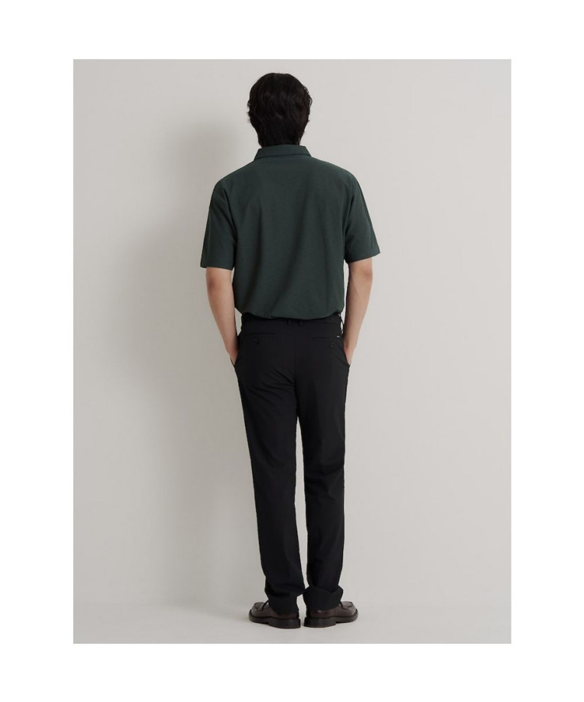 빈폴 멘(BEANPOLE MEN) 에어도트 칼라넥 반소매 티셔츠  그린