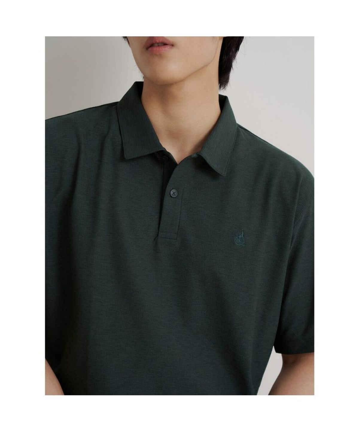 빈폴 멘(BEANPOLE MEN) 에어도트 칼라넥 반소매 티셔츠  그린
