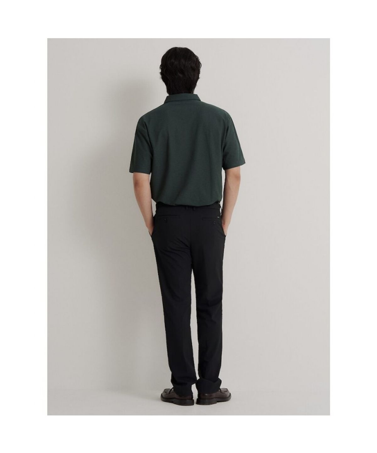 빈폴 멘(BEANPOLE MEN) 에어도트 칼라넥 반소매 티셔츠  그린