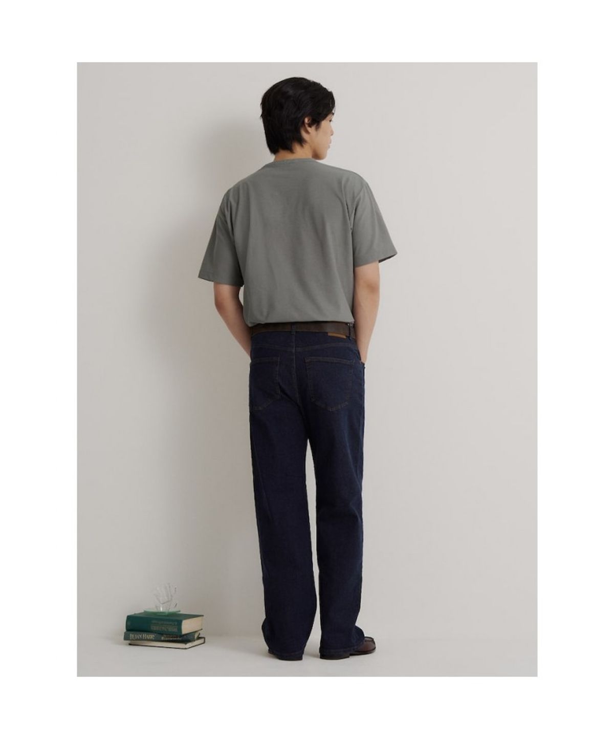빈폴 멘(BEANPOLE MEN) 에어도트 슬릿넥 반소매 티셔츠  카키