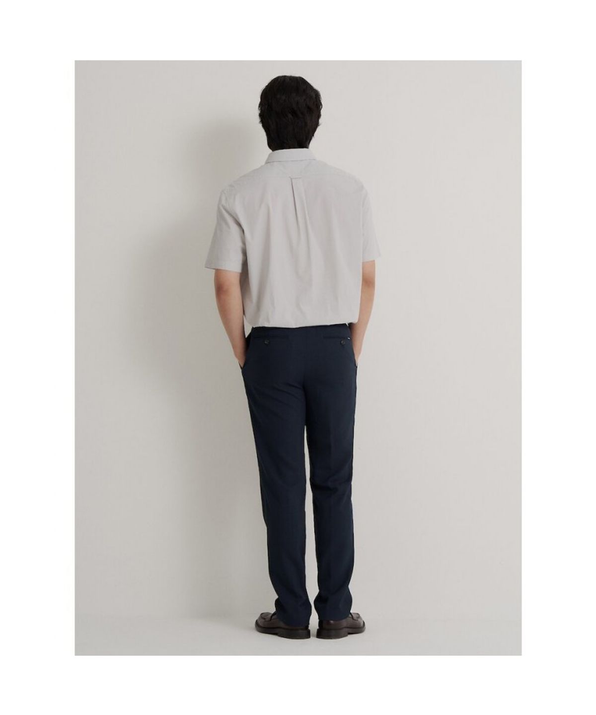 빈폴 멘(BEANPOLE MEN) 나일론 시어서커 반소매 셔츠  라이트 그레이