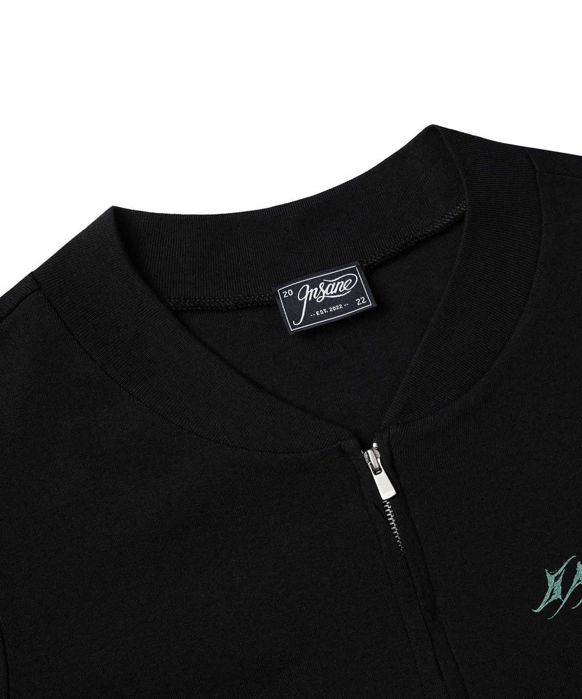 인세인개러지(INSANEGARAGE) INSANE WOMEN LOGO ZIP-UP JERSEY_BLACK