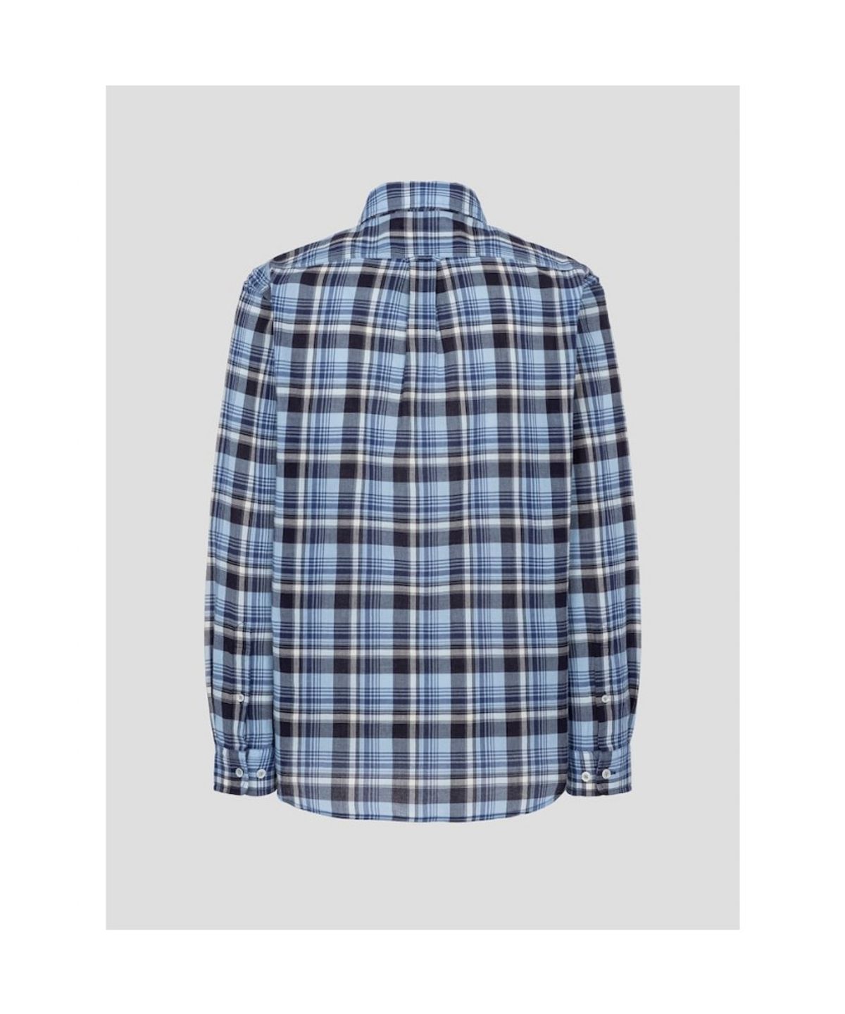 빈폴 멘(BEANPOLE MEN) 간절기 체크 긴소매 셔츠  블루
