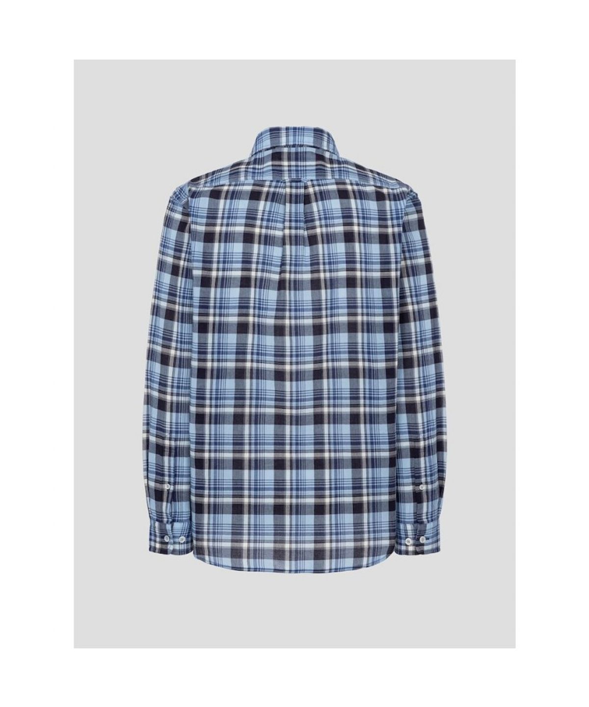빈폴 멘(BEANPOLE MEN) 간절기 체크 긴소매 셔츠  블루