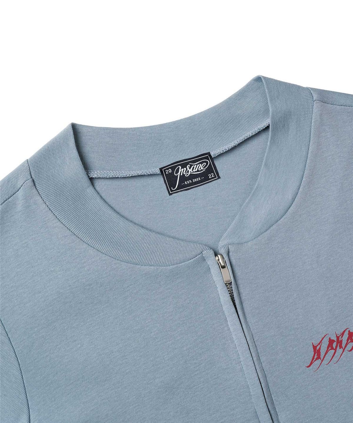 인세인개러지(INSANEGARAGE) INSANE WOMEN LOGO ZIP-UP JERSEY_LIGHT BLUE