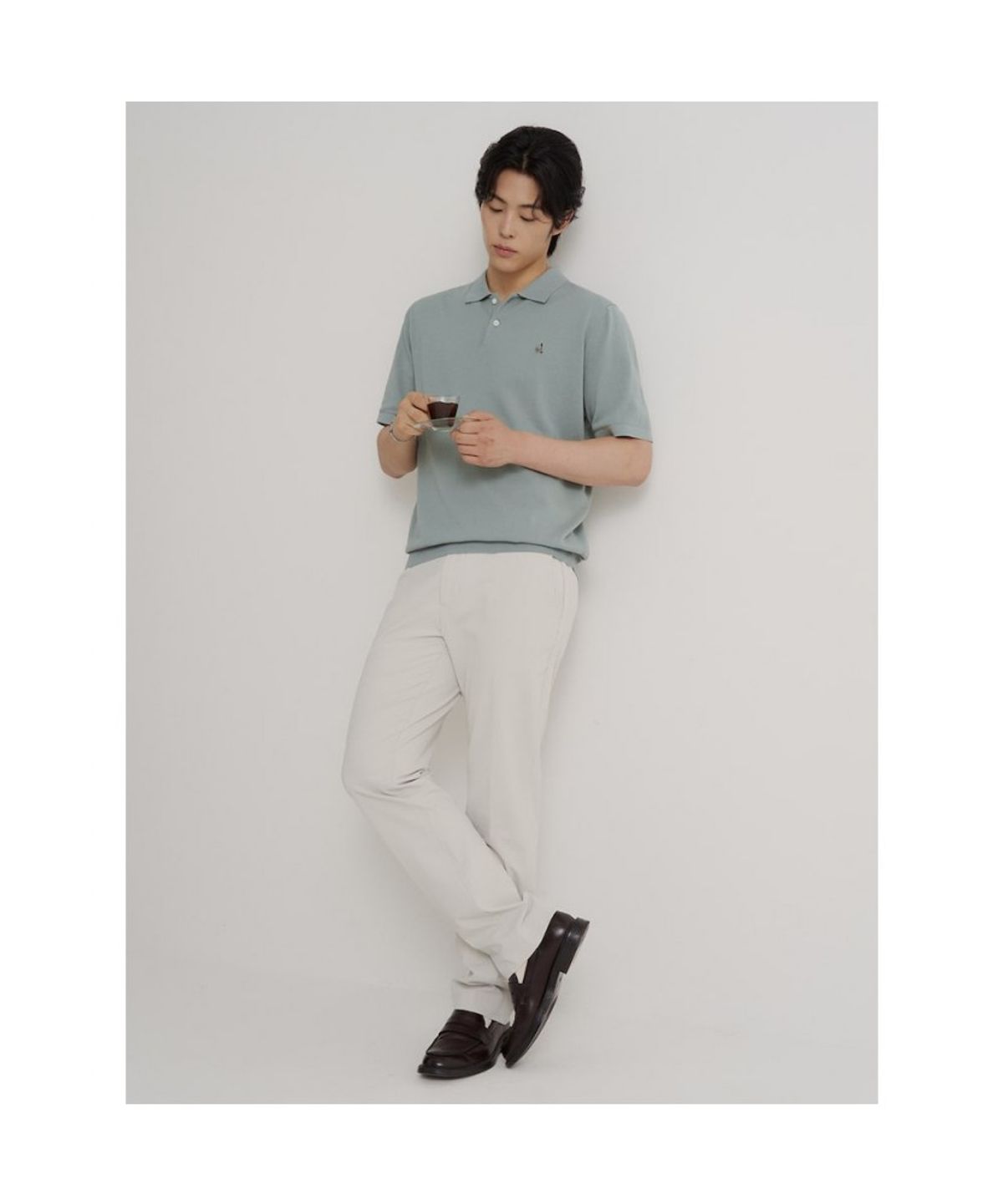 빈폴 멘(BEANPOLE MEN) 폴리 밴딩 스탠다드핏 팬츠  아이보리