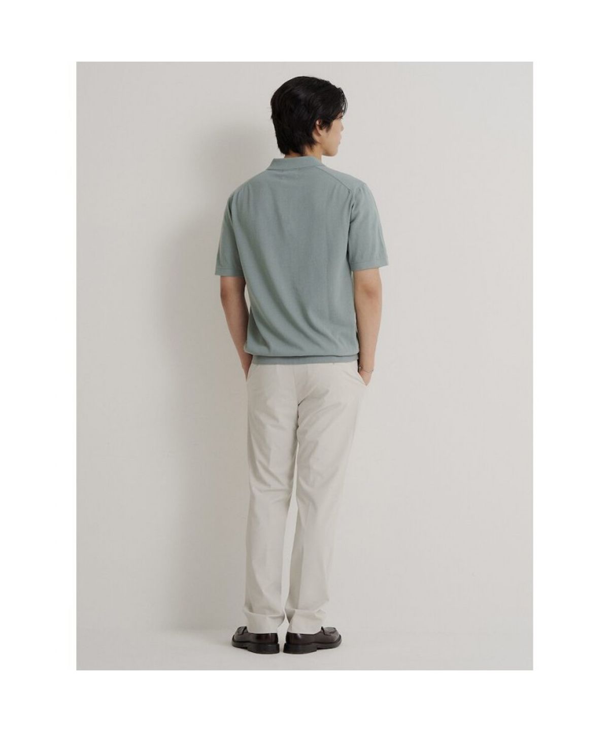 빈폴 멘(BEANPOLE MEN) 폴리 밴딩 스탠다드핏 팬츠  아이보리