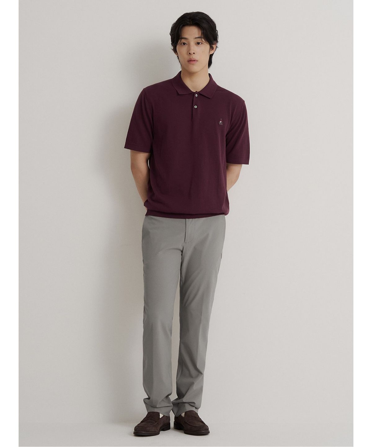 빈폴 멘(BEANPOLE MEN) 폴리 밴딩 스탠다드핏 팬츠  카키