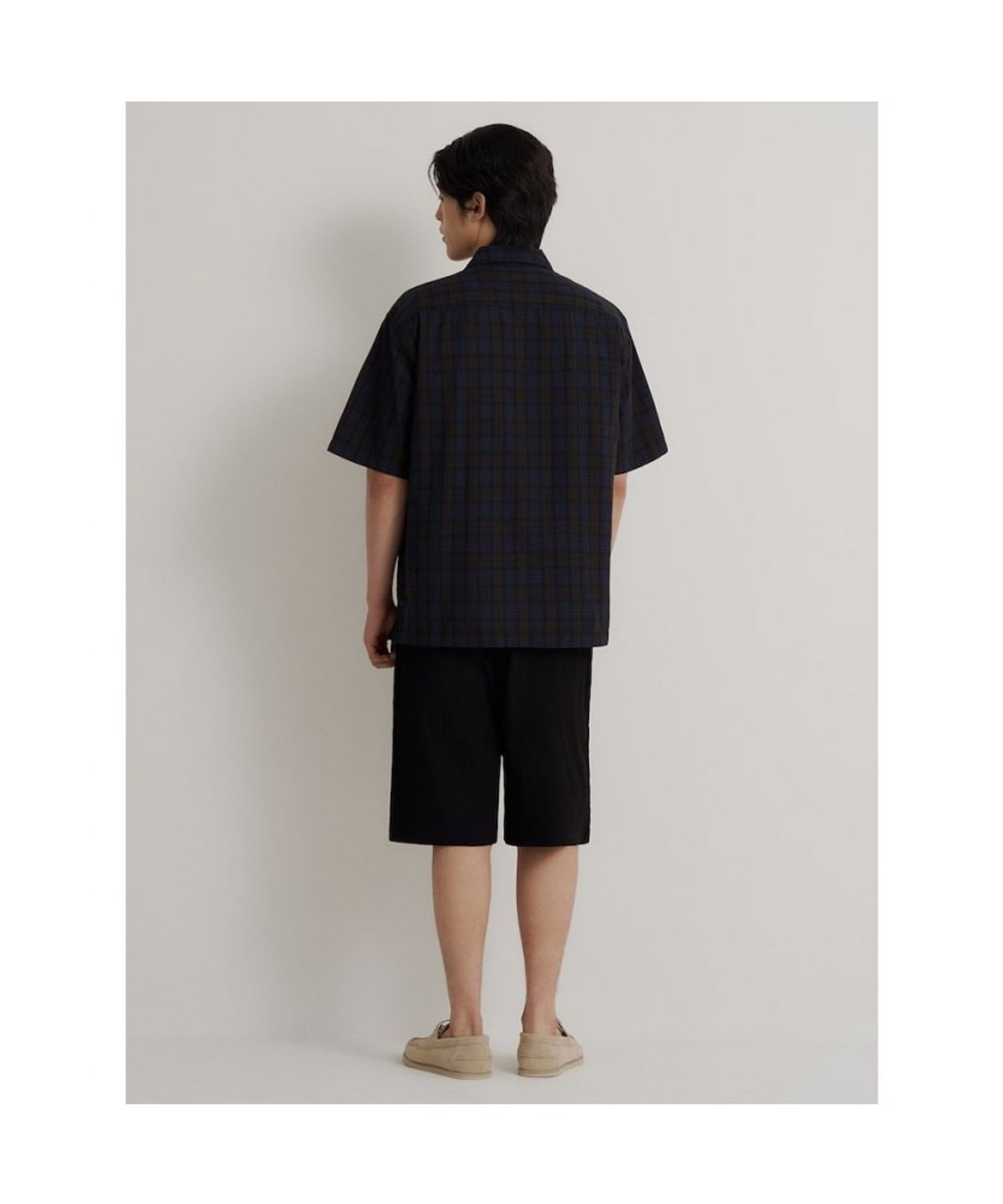 빈폴 멘(BEANPOLE MEN) 크레페 밴딩 하프 팬츠  블랙