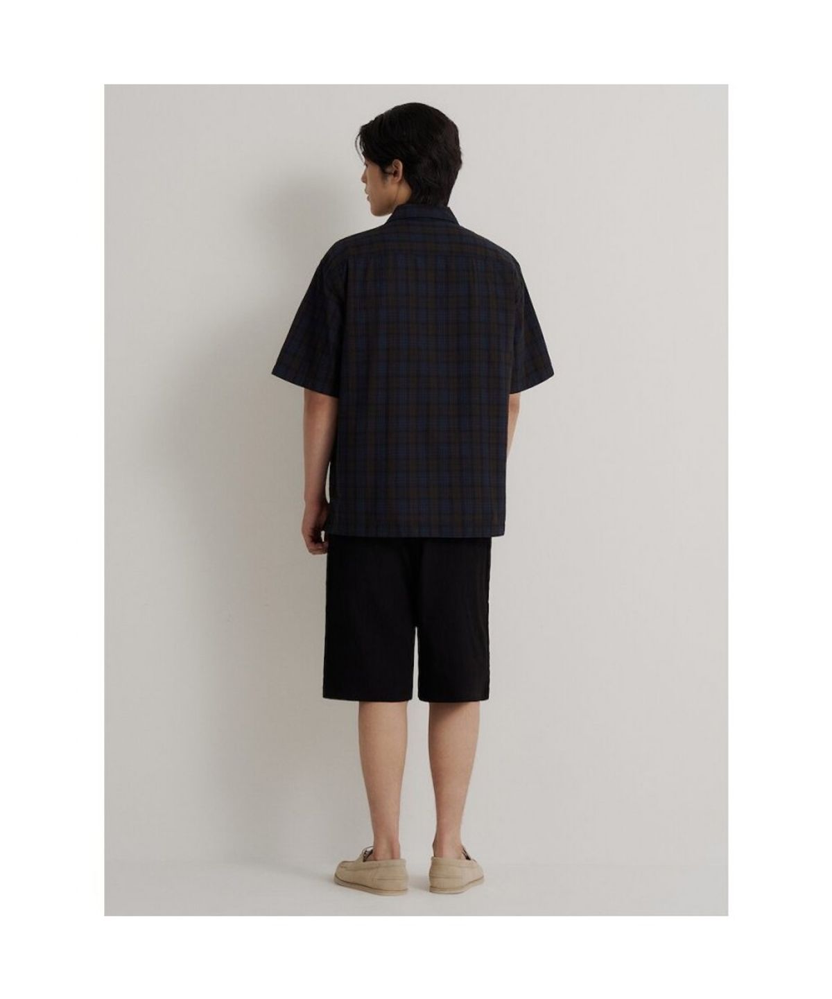 빈폴 멘(BEANPOLE MEN) 크레페 밴딩 하프 팬츠  블랙