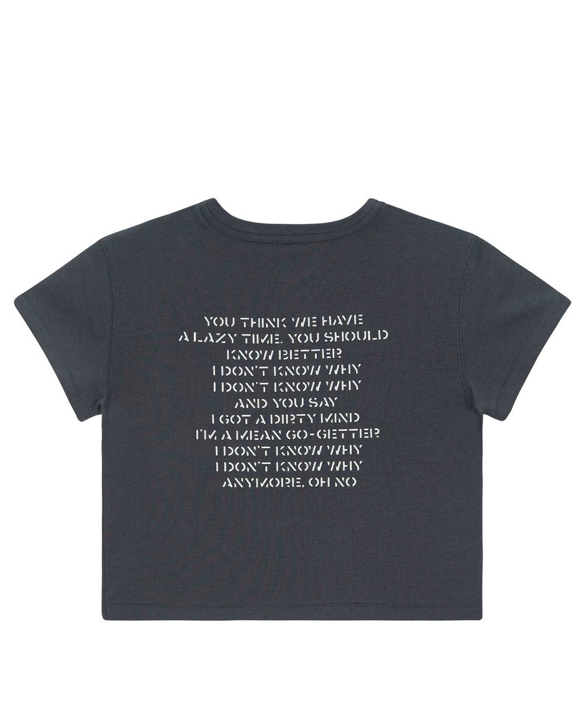 인세인개러지(INSANEGARAGE) INSANE BABY CROP T-SHIRT_WASHED BLACK