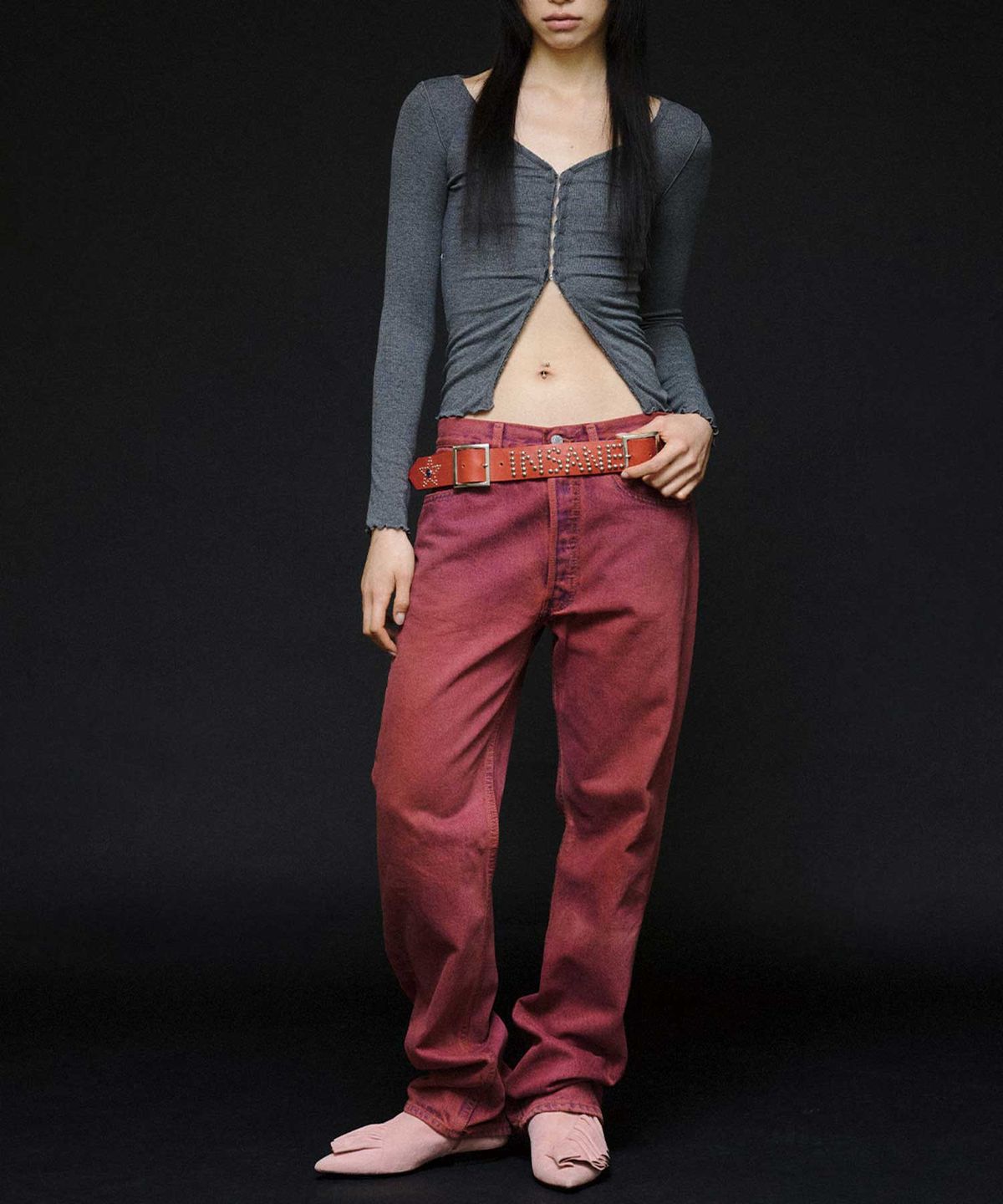 인세인개러지(INSANEGARAGE) INSANE WOMEN CARDIGAN_CHARCOAL