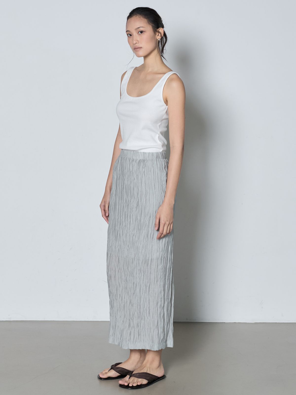 누토프(NUTOFFE) Rare Skirt_Mint Gray