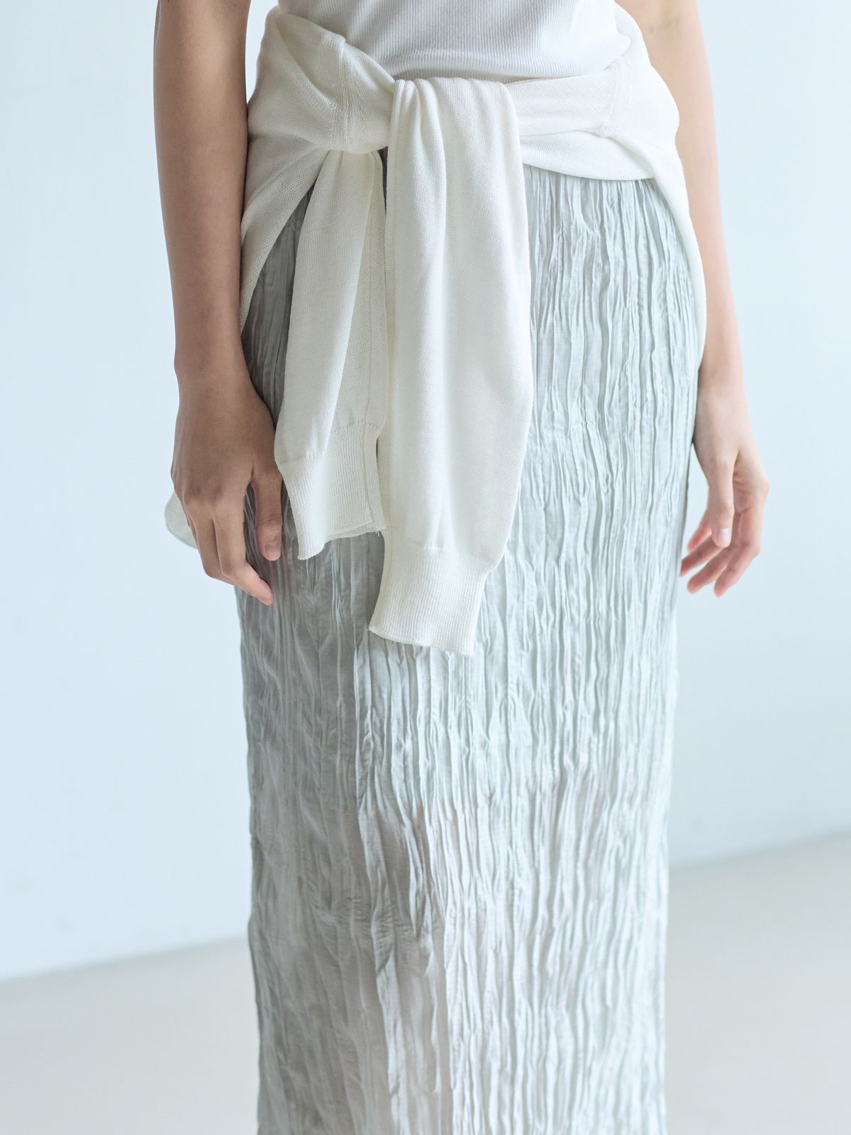 누토프(NUTOFFE) Rare Skirt_Mint Gray