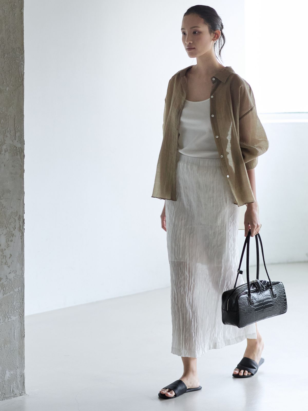 누토프(NUTOFFE) Rare Skirt_White