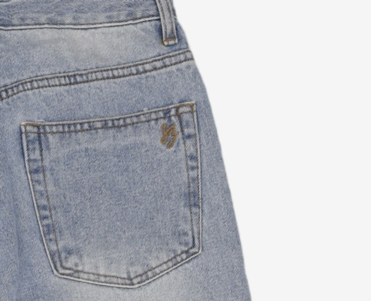시야쥬(SIYAZU) SIJN6058 뉴 와이드 데님_Light blue M