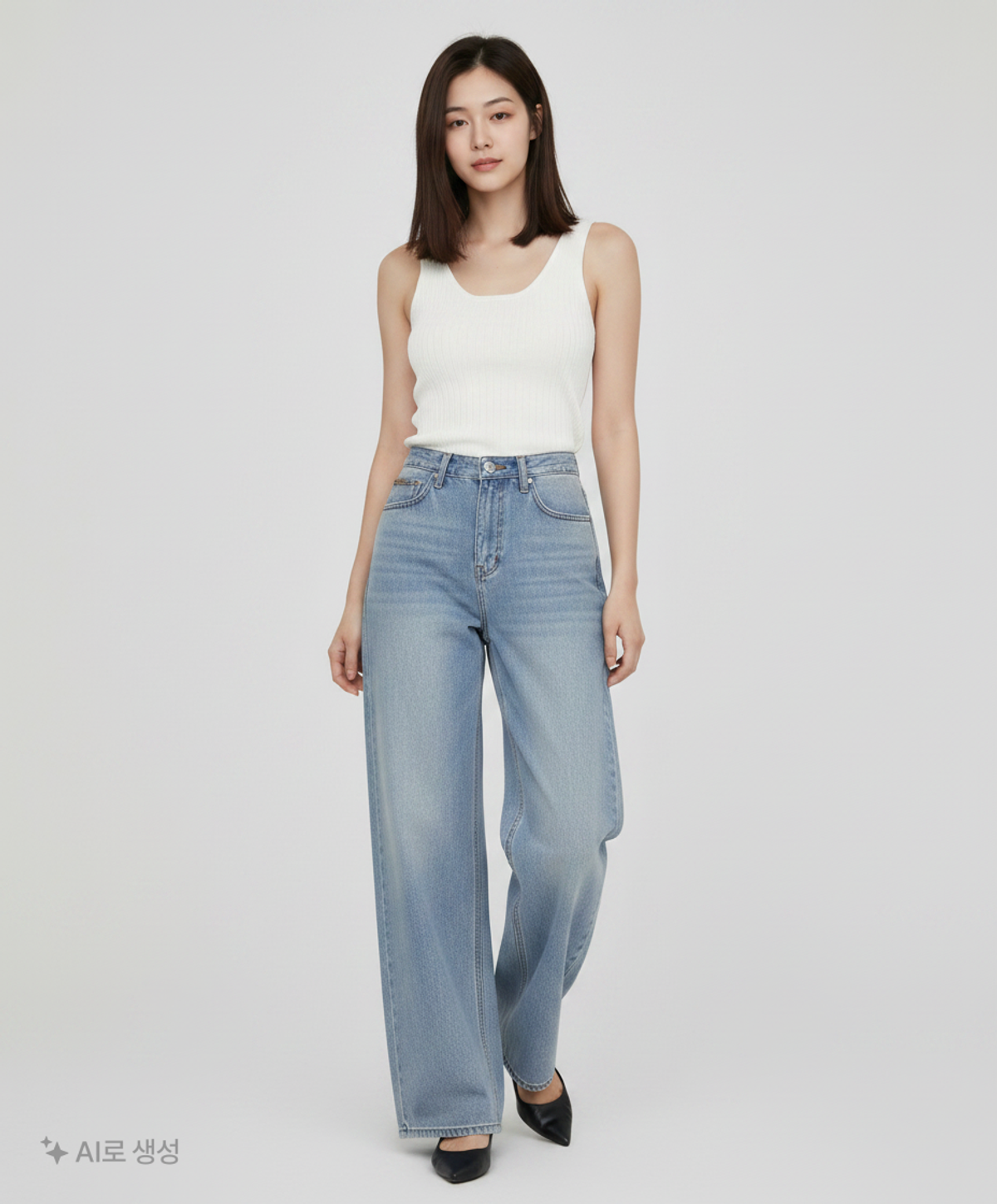 시야쥬(SIYAZU) SIJN6058 뉴 와이드 데님_Light blue M