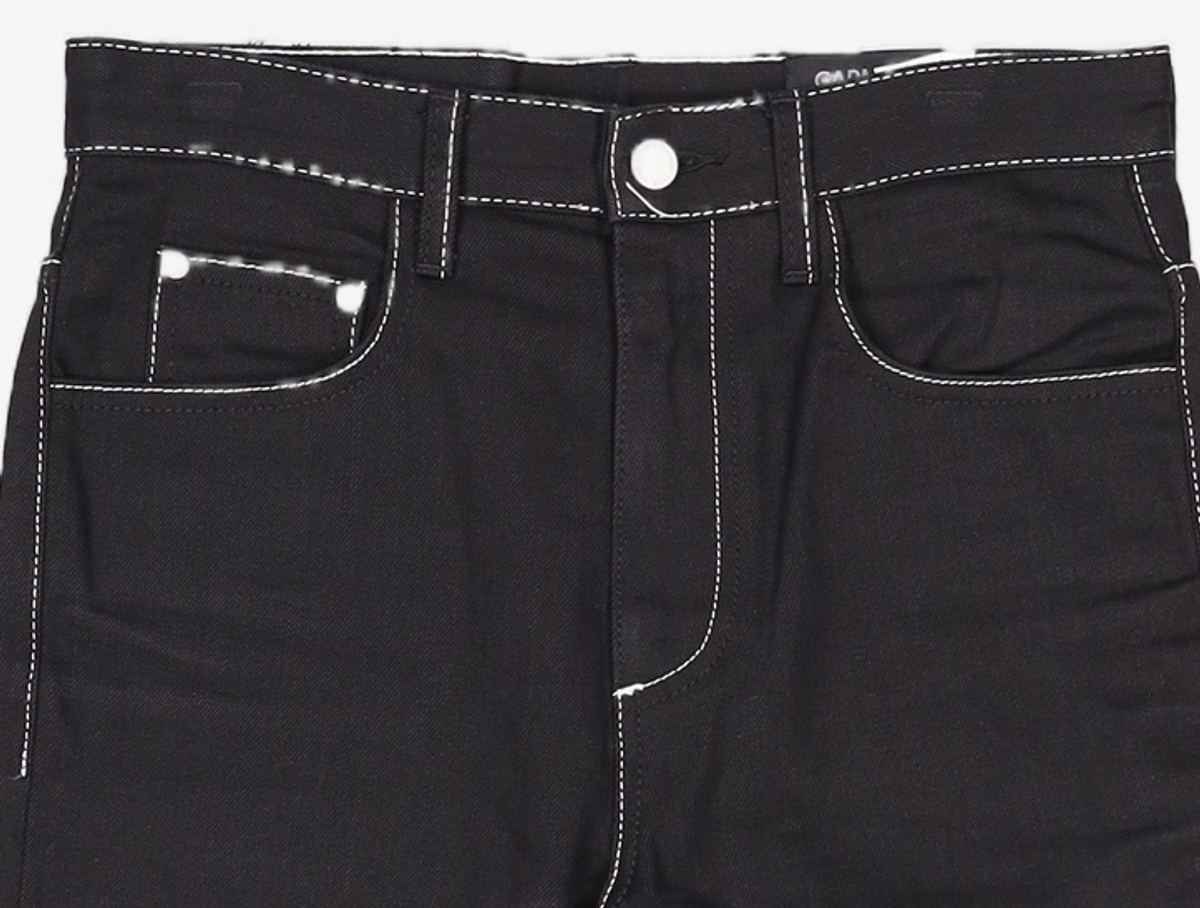 가먼트레이블(GARMENT LABLE) [피스워커x가먼트레이블]Garment Worker Ordinary Jeans / Tapered (Black) S