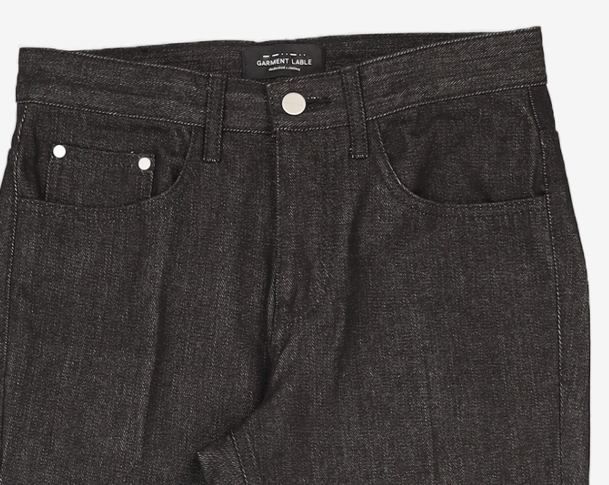 가먼트레이블(GARMENT LABLE) Denim Roll-up Pants - Black S