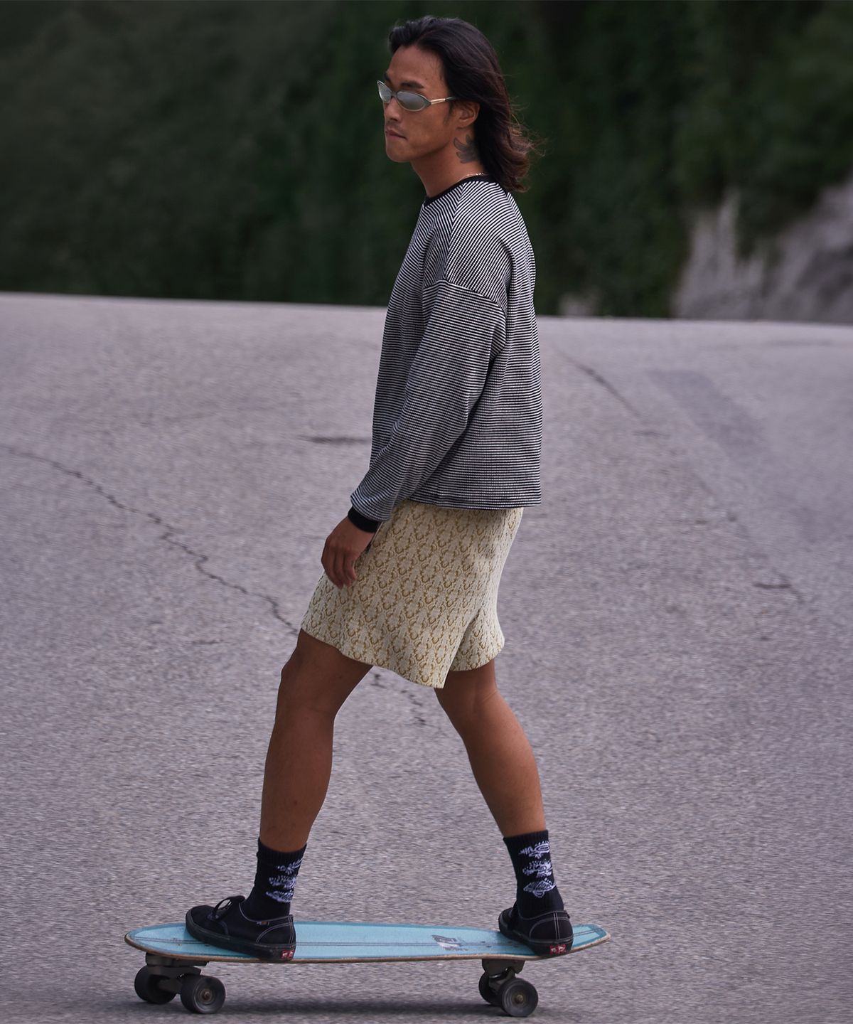 롤링스튜디오(ROLLINGSTUDIOS) DAMASK JACQUARD SHORTS MUSTARD
