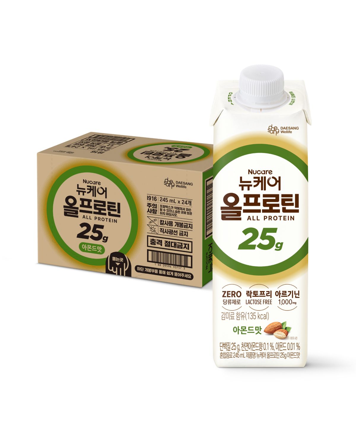 뉴케어(NUCARE) 24팩) 뉴케어 올프로틴 아몬드맛 25g 단백질 드링크 245ml