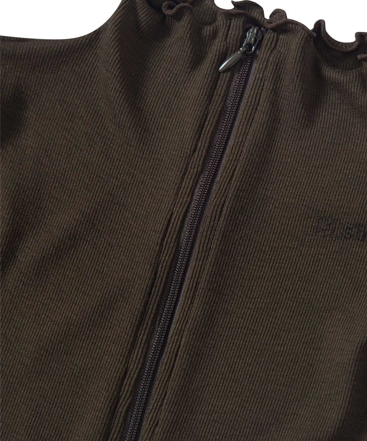 인세인개러지(INSANEGARAGE) INSANE WOMEN HALF ZIP-UP SLEEVELESS_BROWN