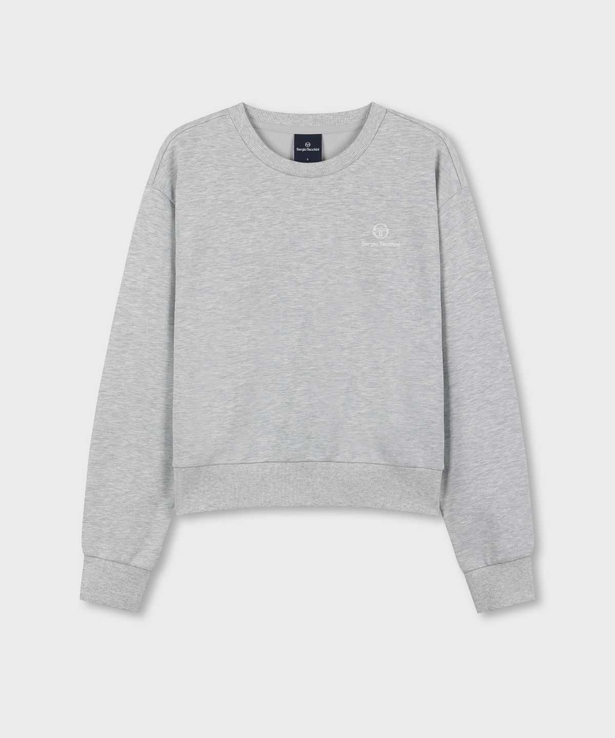 세르지오 타키니(SERGIO TACCHINI) W 버터쭈리 세미크롭 맨투맨 (Melange Grey)