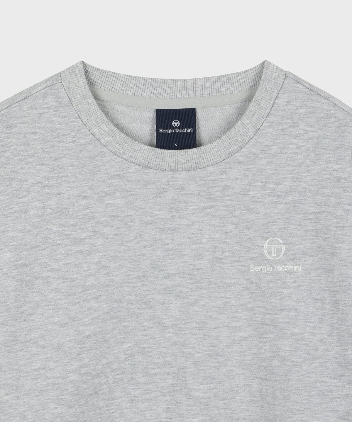 세르지오 타키니(SERGIO TACCHINI) W 버터쭈리 세미크롭 맨투맨 (Melange Grey)