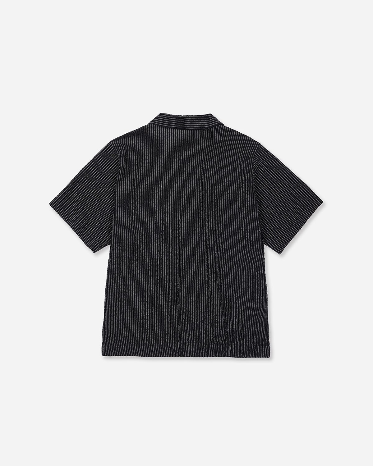 사일런트실러블(SILENTSYLLABLE) Ripple half zip shirt / Black