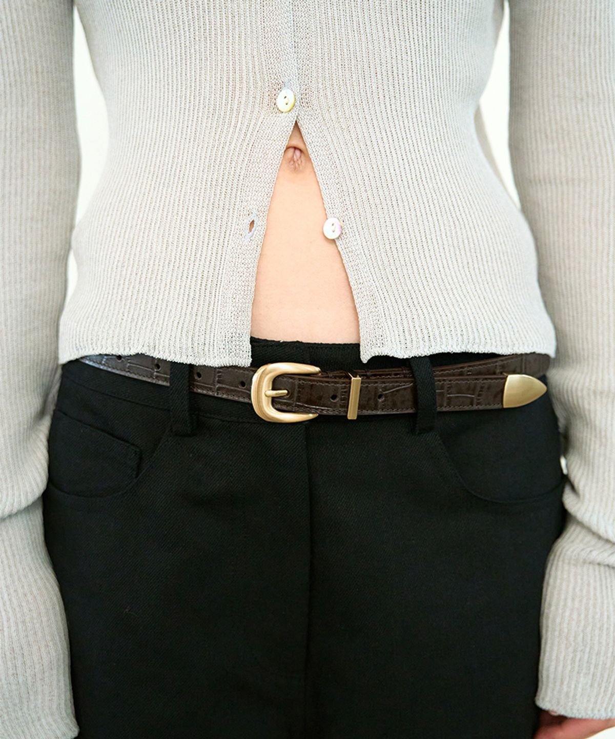 위메농(OUI MAIS NON) Miller leather belt
