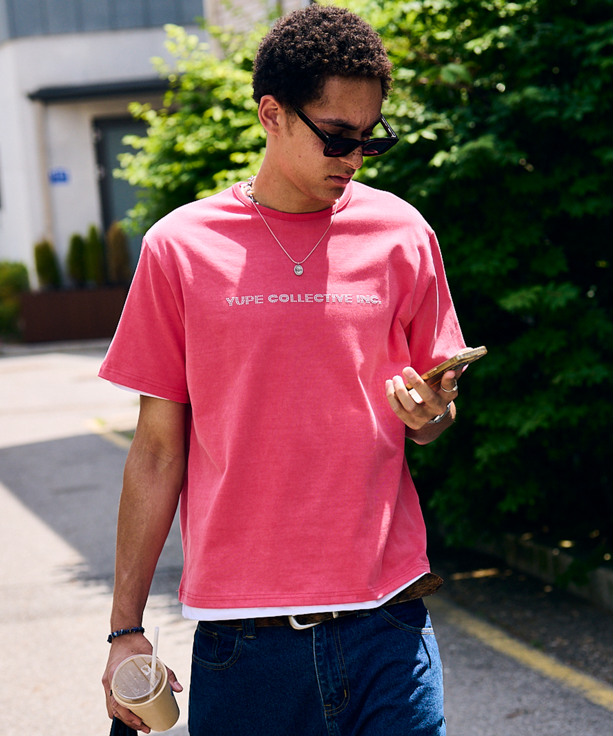 유프(YUPE) Collective Hotfix T-shirts - Pink