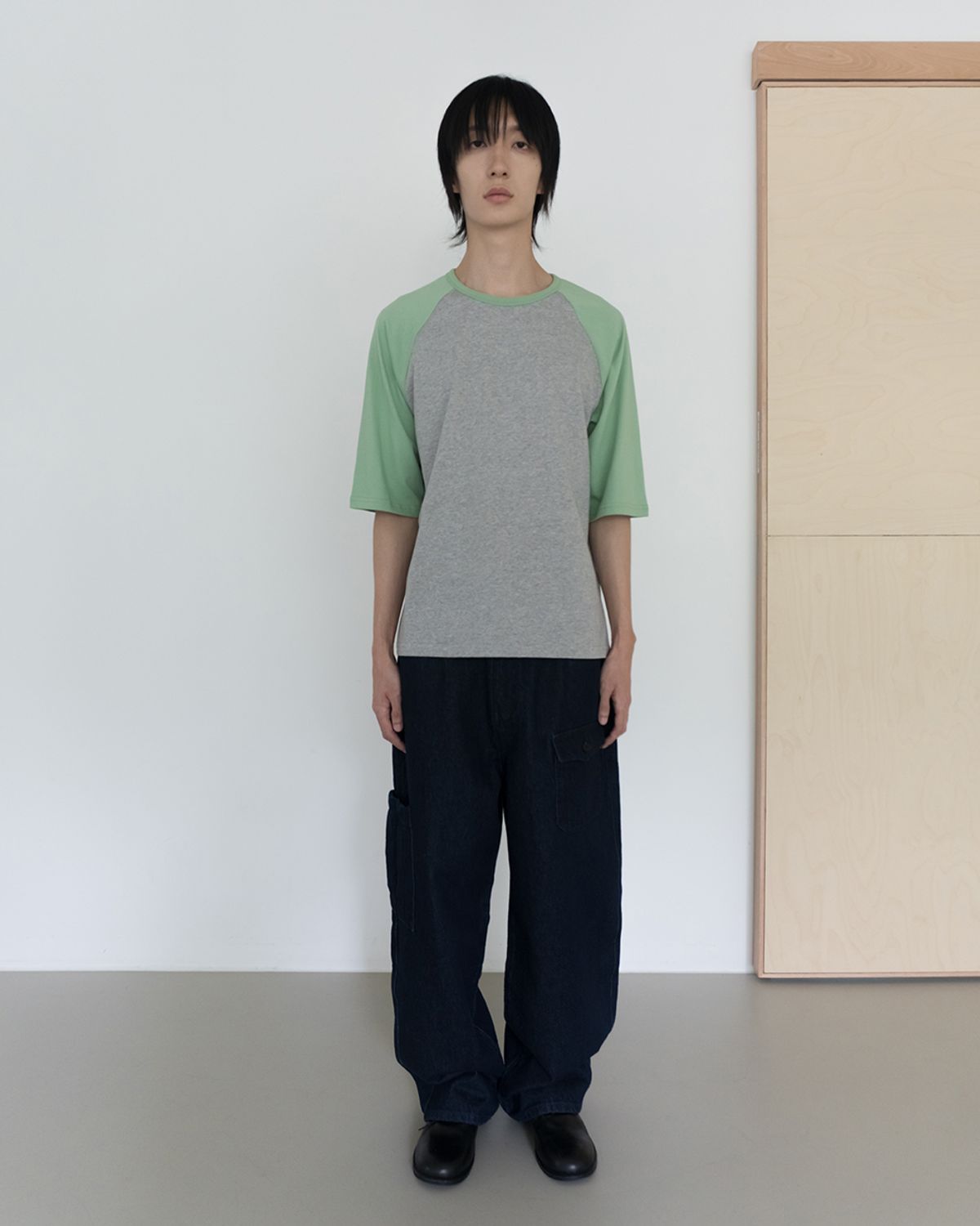 사일런트실러블(SILENTSYLLABLE) Two tone raglan T-shirts / Pistachio