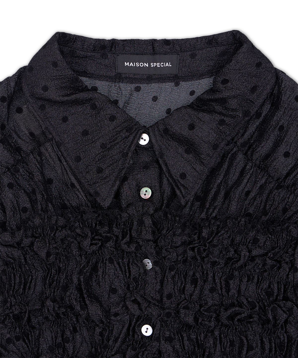 메종 스페셜(MAISON SPECIAL) 셔링 프렌치 슬리브 셔츠 (Shirring French Sleeve Shirt)