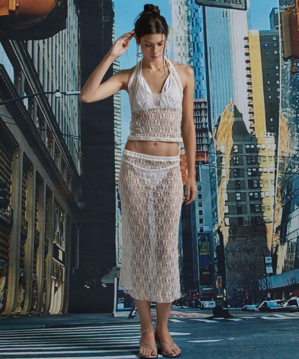 게이트리스(GATELESS) JACQUARD LACE TOP