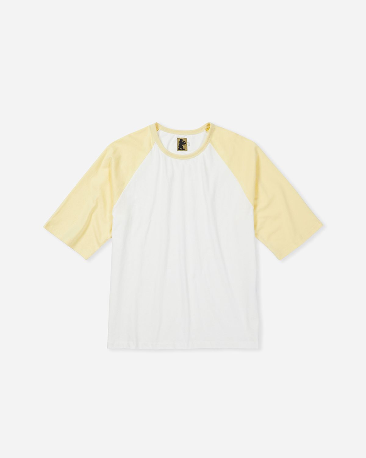 사일런트실러블(SILENTSYLLABLE) Two tone raglan T-shirts / Pale Lemon