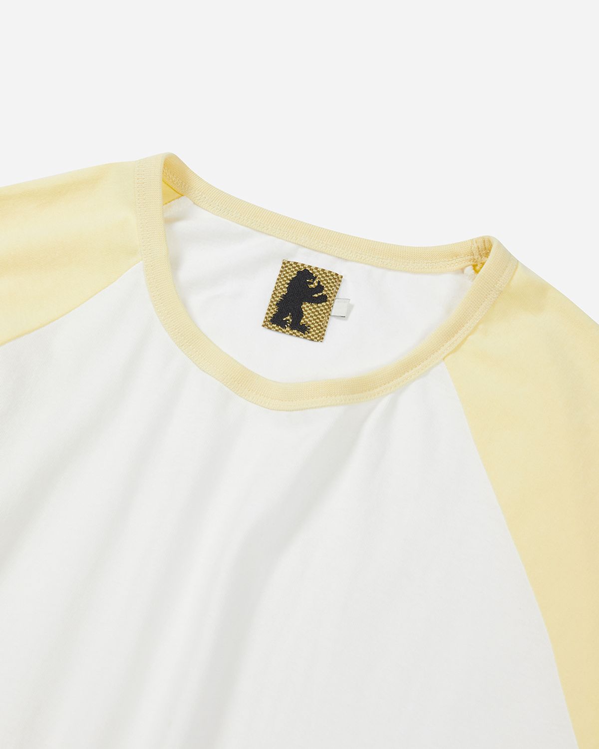 사일런트실러블(SILENTSYLLABLE) Two tone raglan T-shirts / Pale Lemon