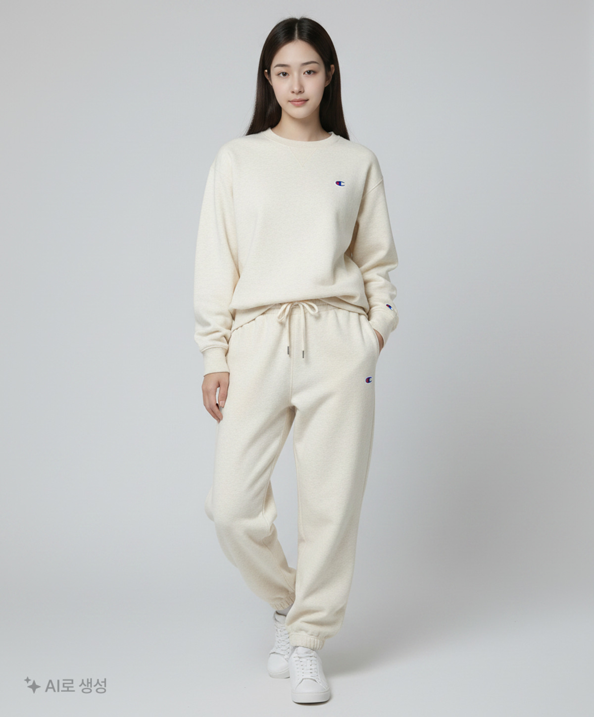 챔피온(CHAMPION) [ASIA] 여성 Reverse Weave® French Terry 릴렉스드조거팬츠 (CREAM) CKPA2F569CR M