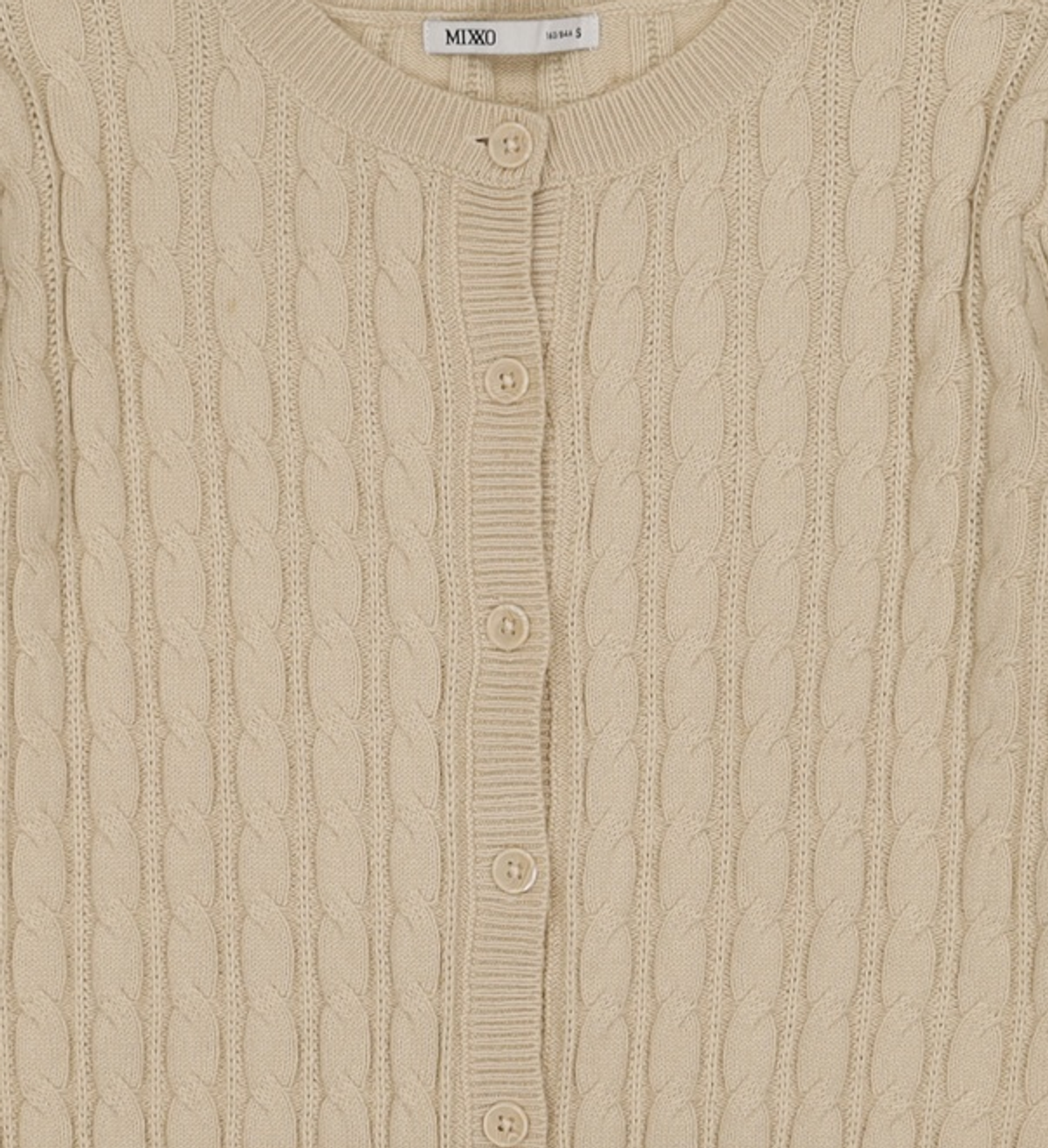 미쏘(MIXXO) 라운드넥 케이블 가디건_MIWCKET43T S