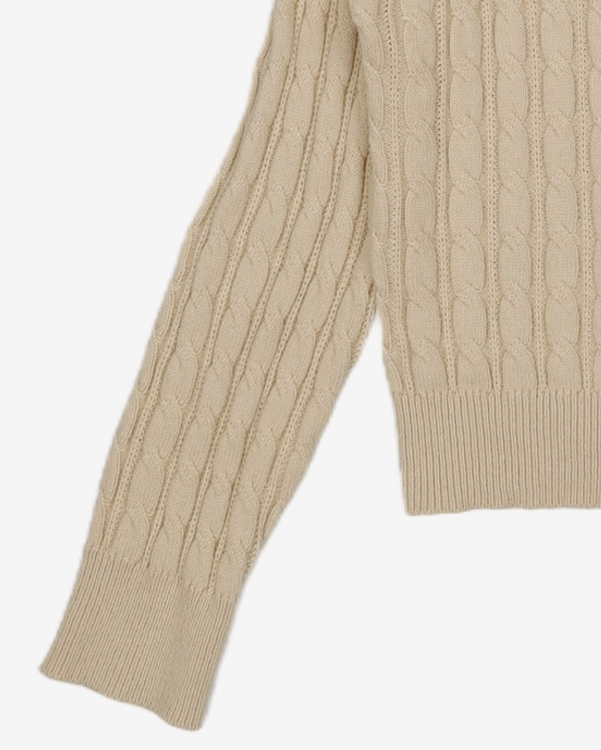 미쏘(MIXXO) 라운드넥 케이블 가디건_MIWCKET43T S