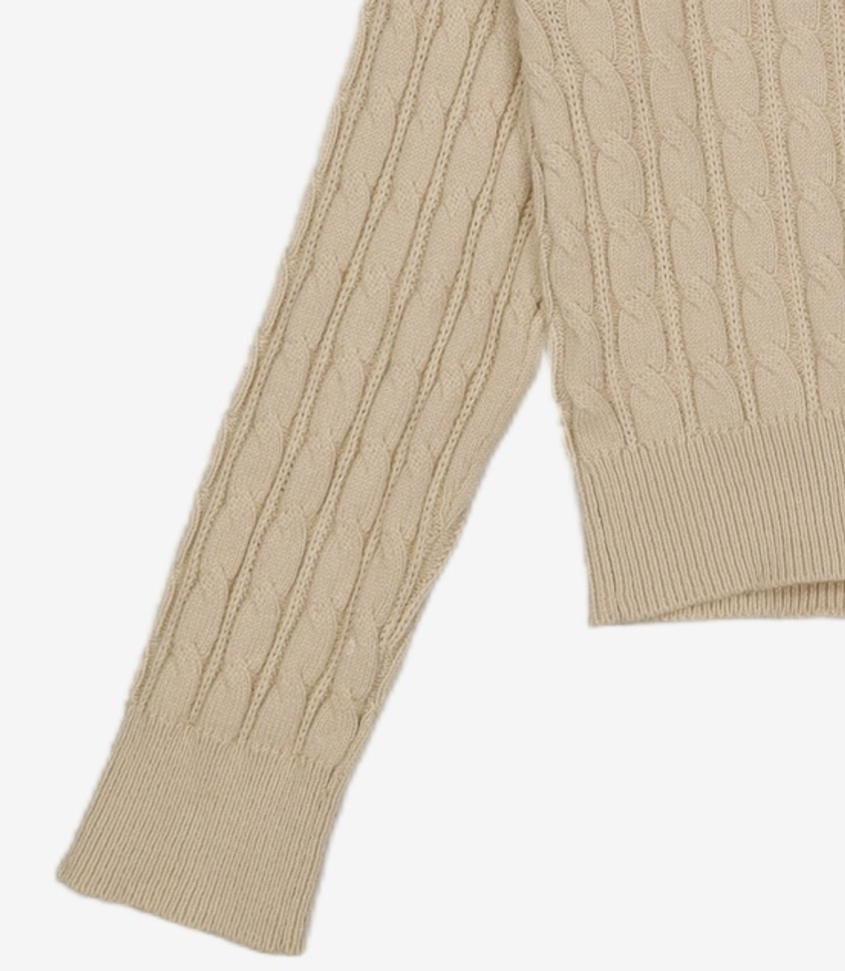 미쏘(MIXXO) 라운드넥 케이블 가디건_MIWCKET43T S