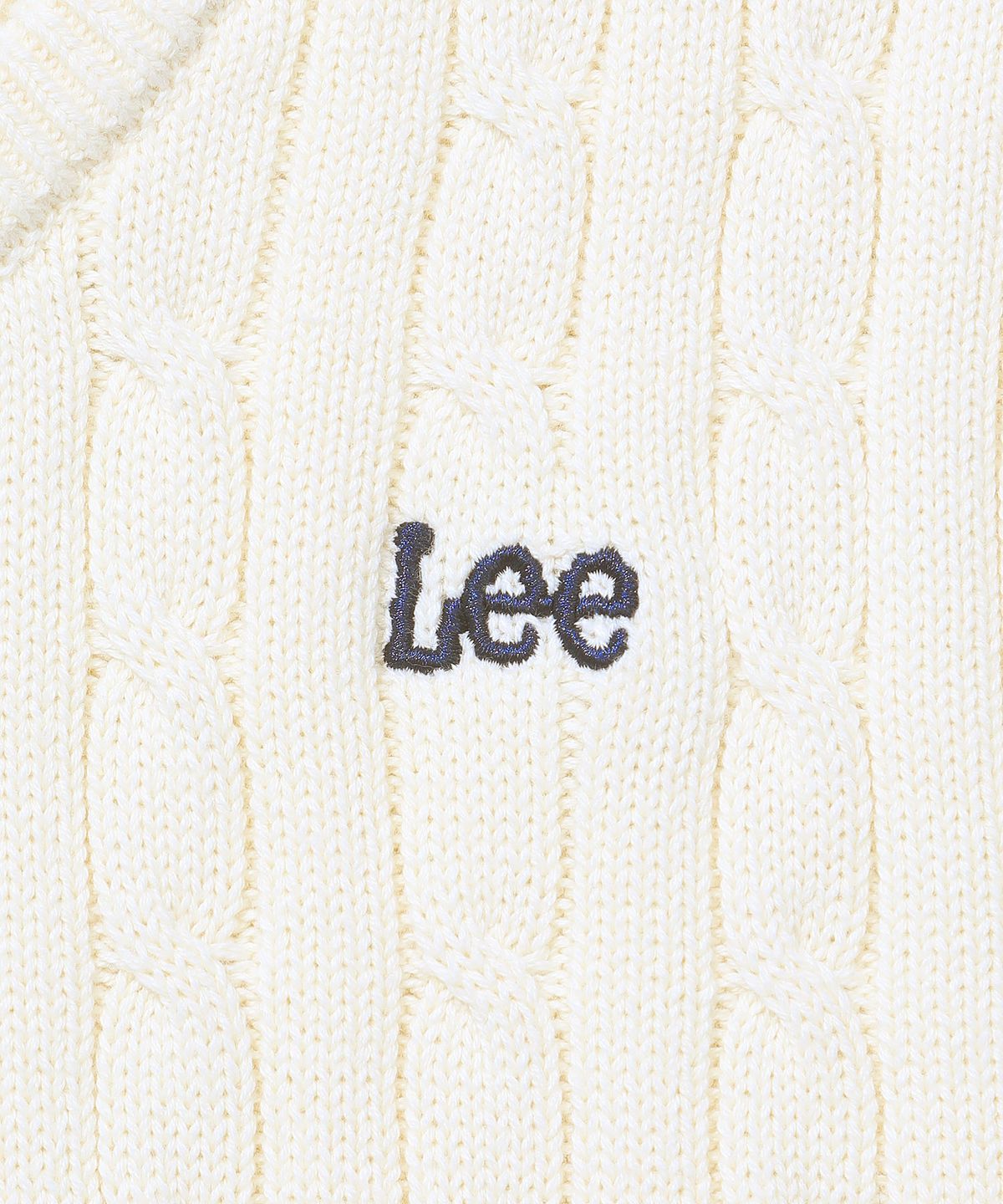 리 키즈(LEE KIDS) 케이블 스몰로고 니트 베스트 아이보리 LK2604VT03IV