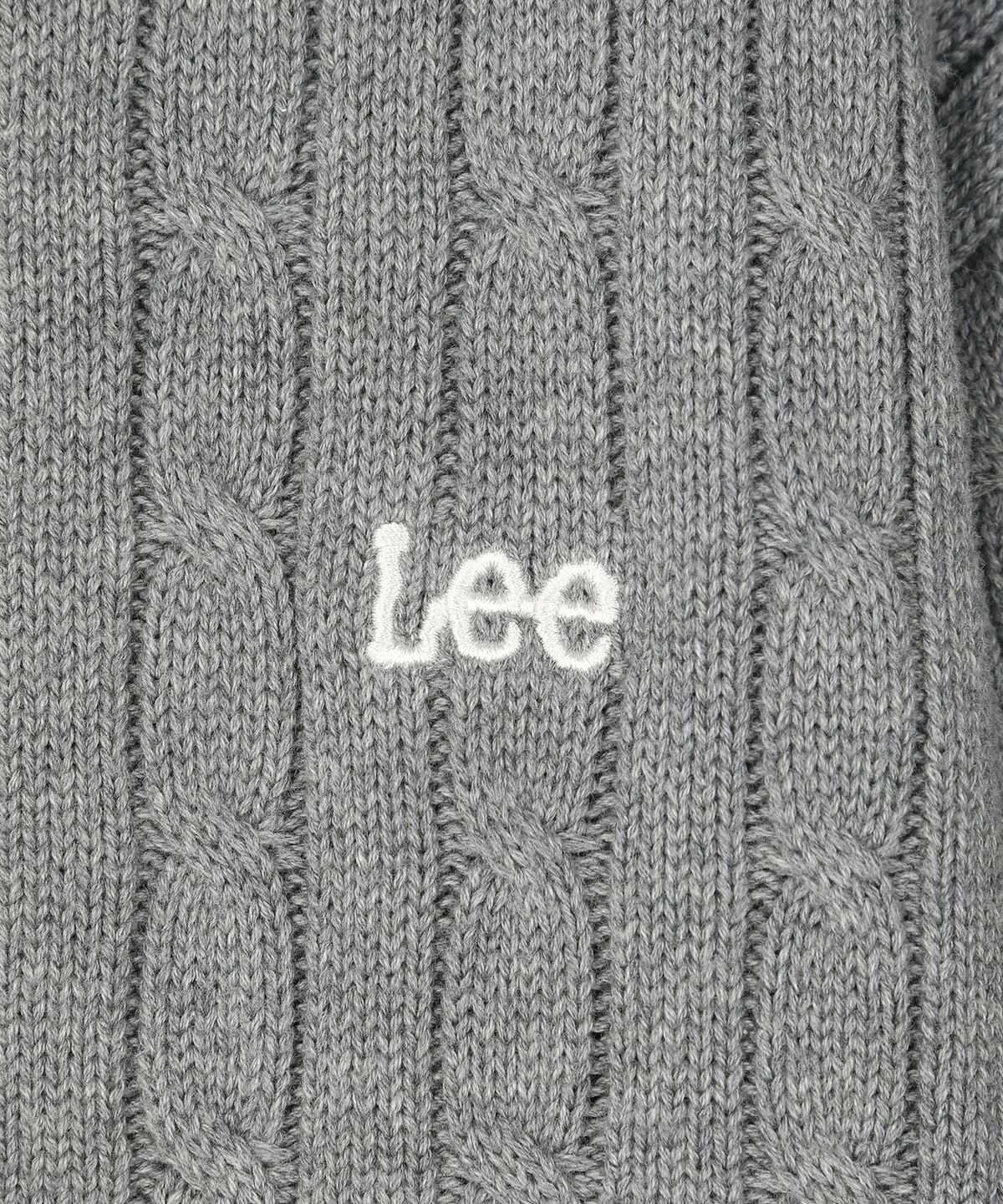 리 키즈(LEE KIDS) 케이블 스몰로고 니트 풀오버 멜란지그레이 LK2604KT03MG