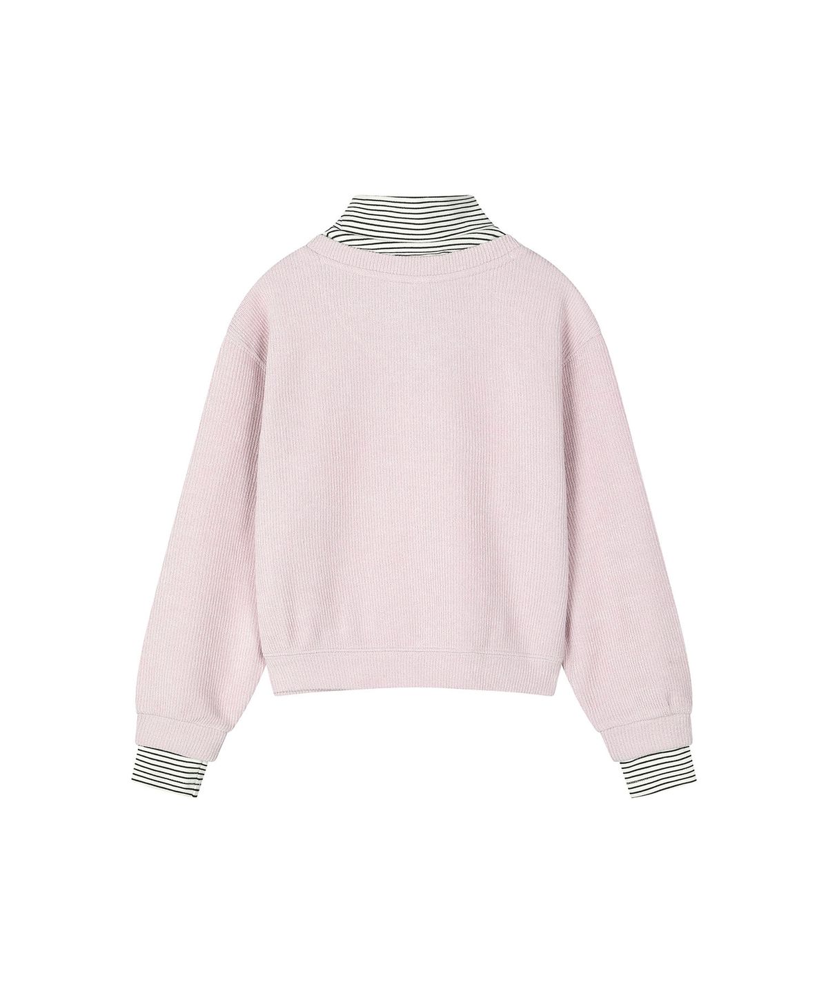 리 키즈(LEE KIDS) 레이어드 세미 크롭 스웻셔츠 핑크 LK2604CR71PI