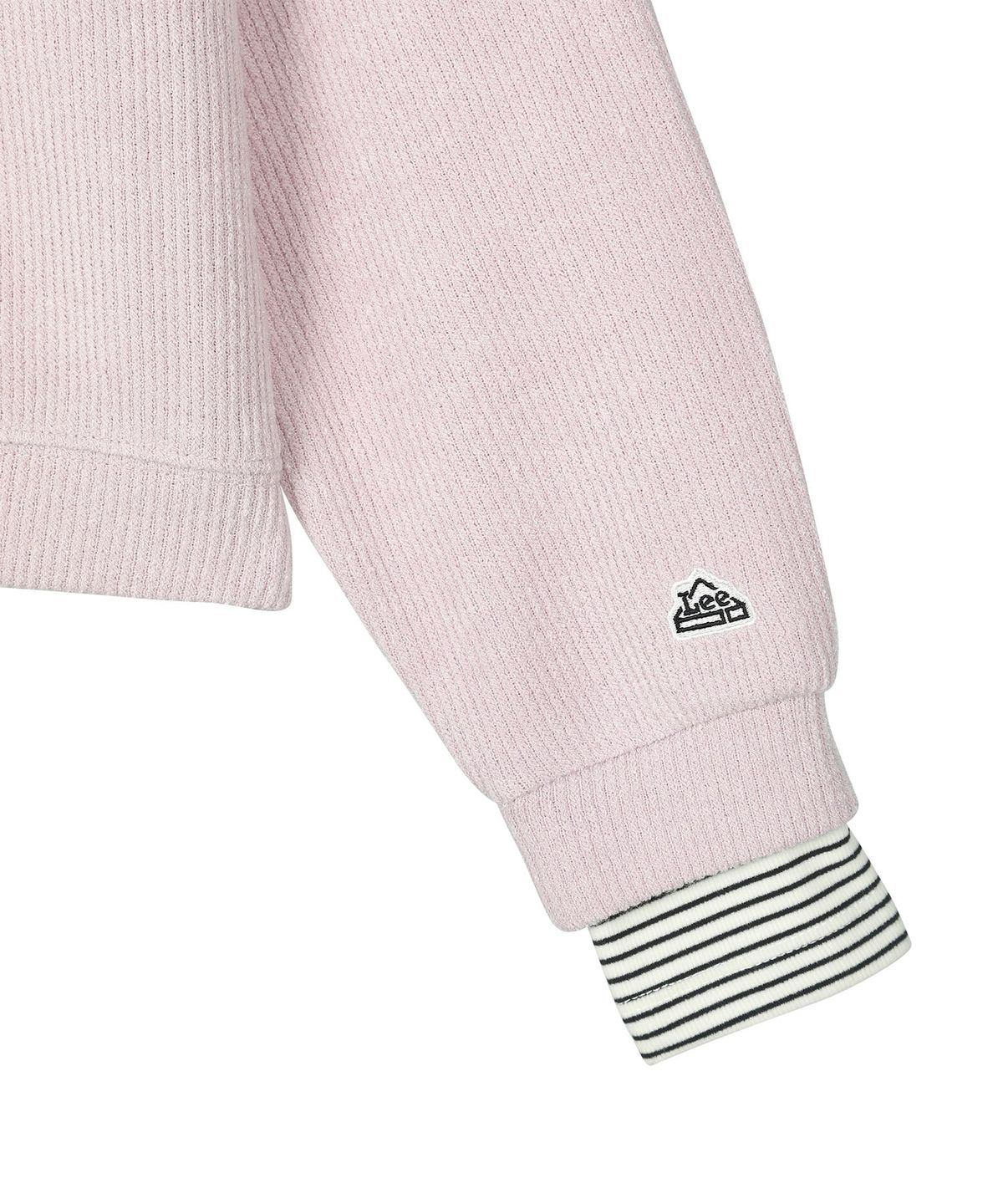 리 키즈(LEE KIDS) 레이어드 세미 크롭 스웻셔츠 핑크 LK2604CR71PI