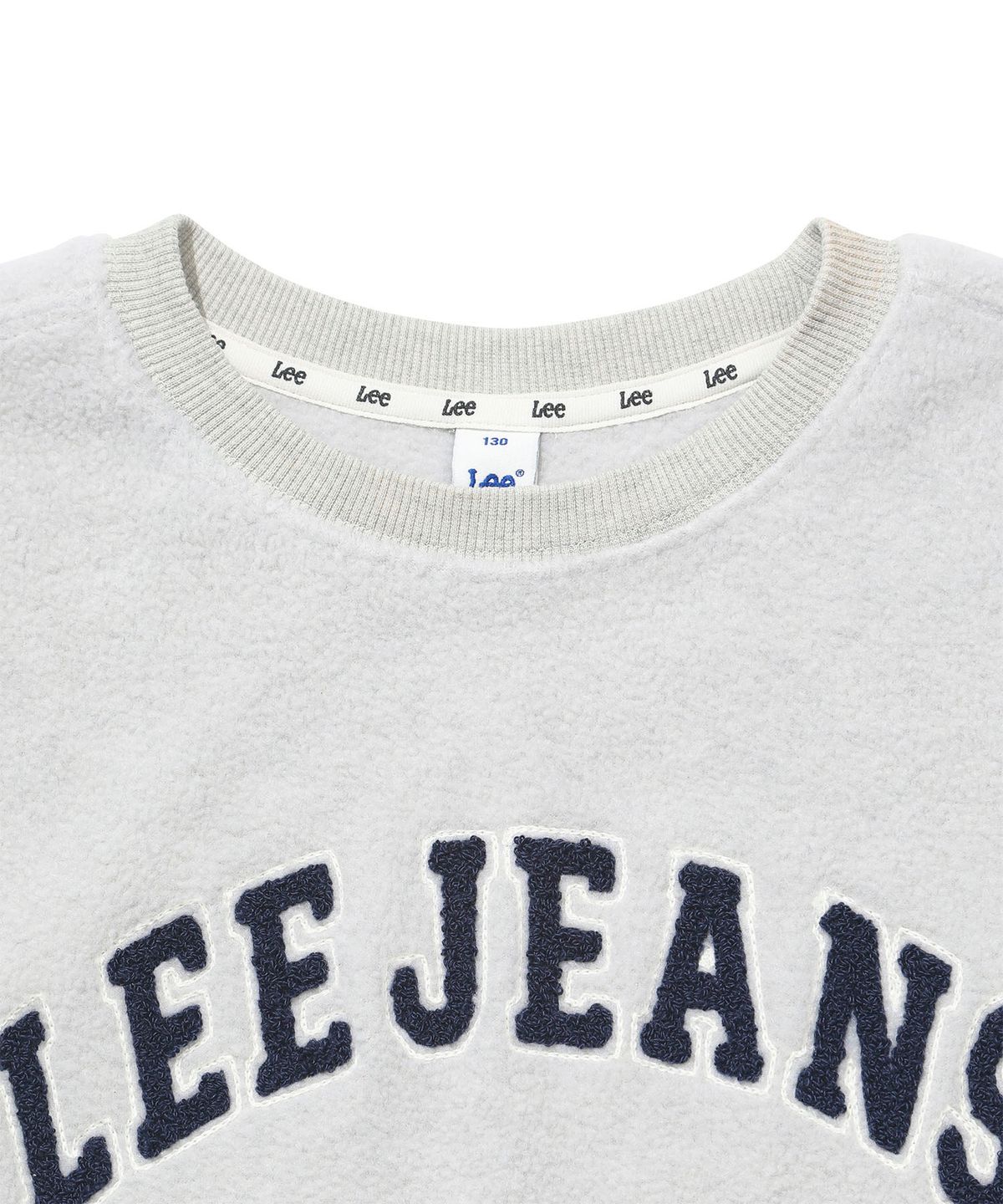 리 키즈(LEE KIDS) 플리스 자수 로고 스웻셔츠 오트밀 LK2604CR03OT