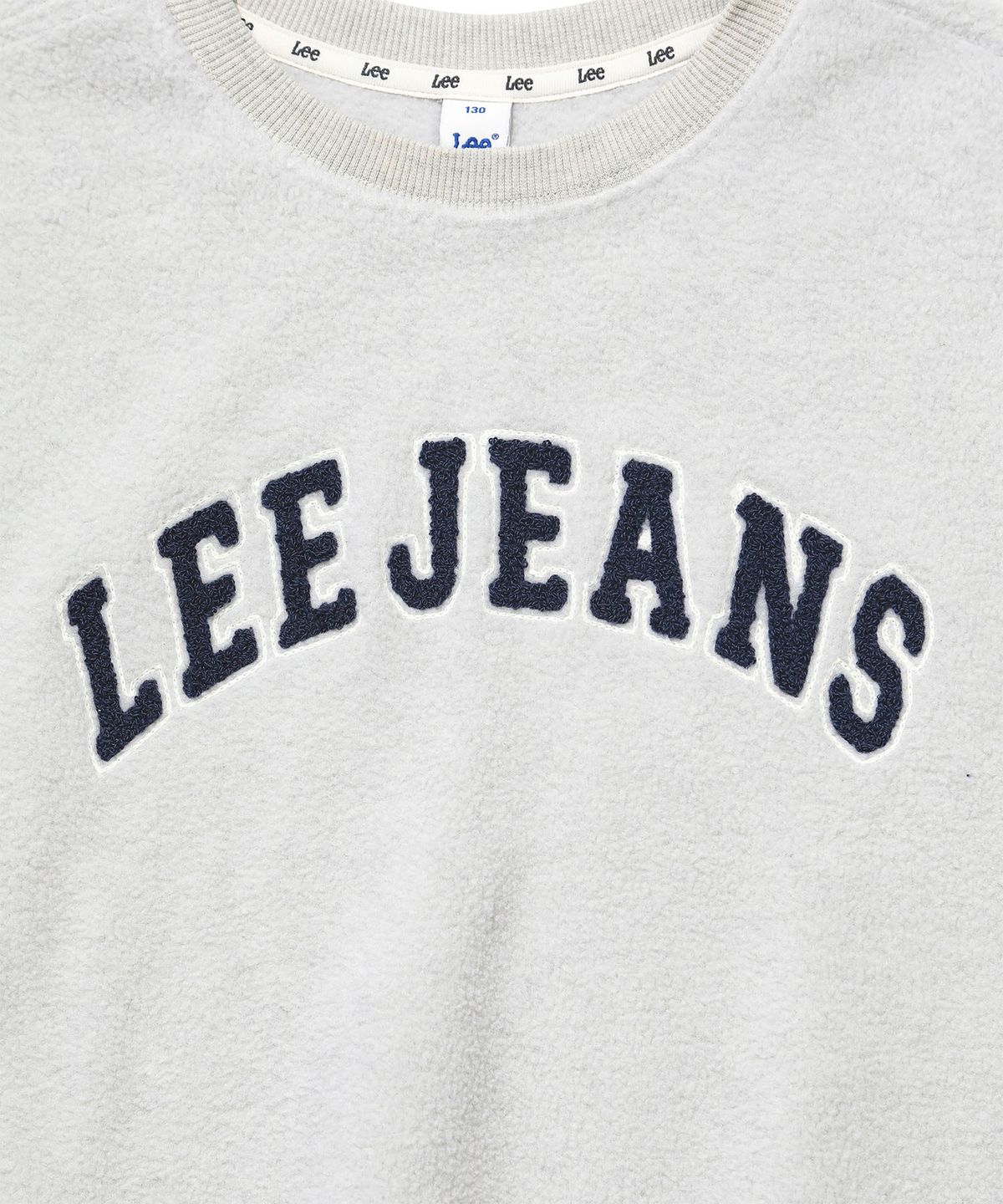 리 키즈(LEE KIDS) 플리스 자수 로고 스웻셔츠 오트밀 LK2604CR03OT