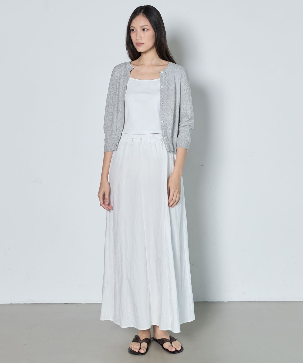 누토프(NUTOFFE) Essential Round Cardigan_Gray